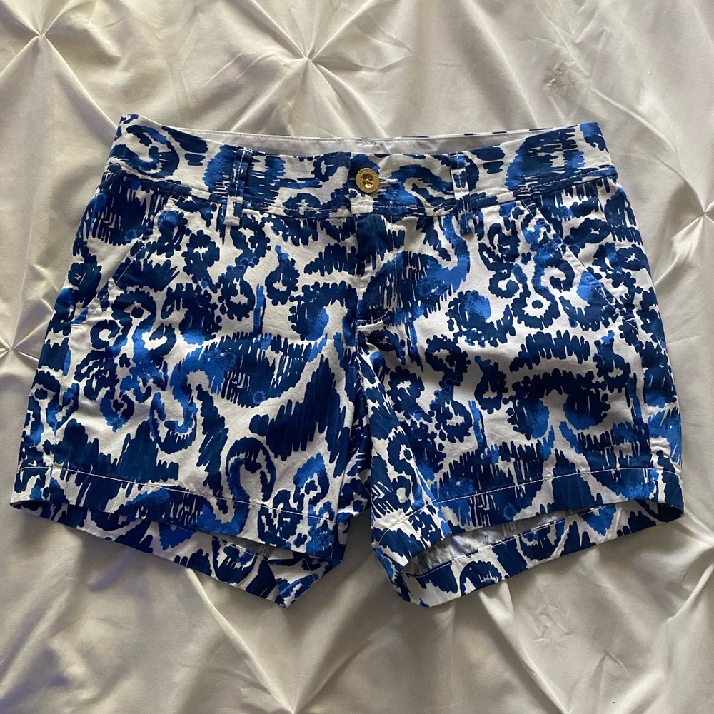 Lilly Pulitzer Blue Flamingo Callahan Shorts